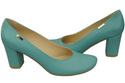 Dámské boty Classic Turquoise Natural Leather Almond Nose pumps 201 ElitaBut