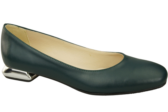 Ploché dámské boty Malachite lodičky Ozdobný podpatek Přírodní kůže 209 ElitaBut