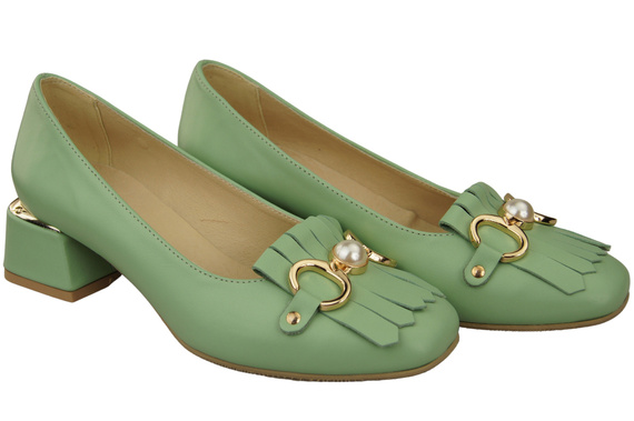 Dámská obuv Mint Fringed Leather pumps 195 ElitaBut