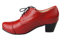 Dámská obuv šněrovací přírodní kůže Red 956 ElitaBut