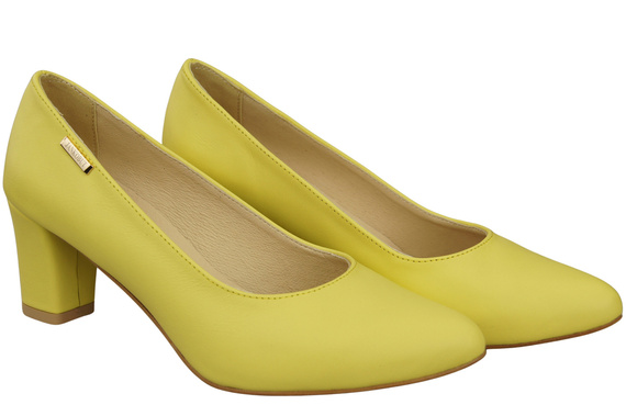 Klasické hladké boty Dámské kožené lodičky Lemon 213 ElitaBut