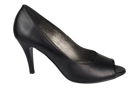 Dámská obuv Přírodní kožené lodičky Černá 774 ElitaBut