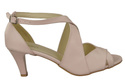 Dámské sandály Powder Pink Natural Leather 130 ElitaBut