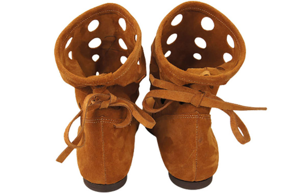 Obuv Dámské kozačky z přírodní kůže Velur Červená 160 ElitaBut