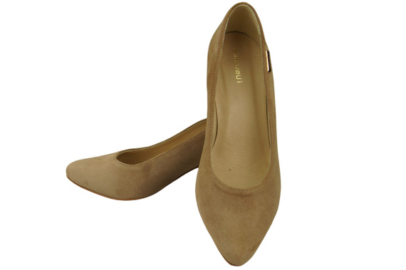 Dámská obuv Olive Natural Leather Suede pumps 106 ElitaBut