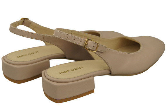 Dámská obuv Sandály Cappuccino Bright Flat Heel Natural Leather 206 ElitaBut