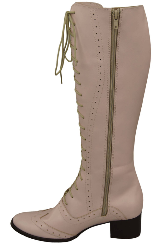 Dámské kozačky Powder pink Šněrování z přírodní kůže 595 ElitaBut