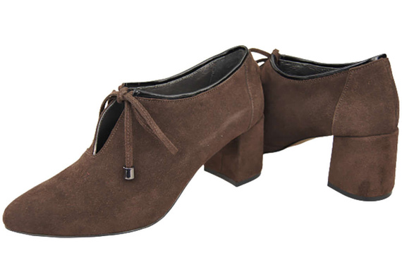Dámská obuv Obuv Chocolate Natural Velour Leather 183 ElitaBut