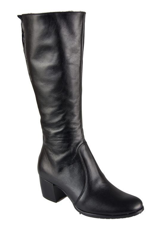 Obuv Dámské boty z přírodní kůže Černá 542 ElitaBut