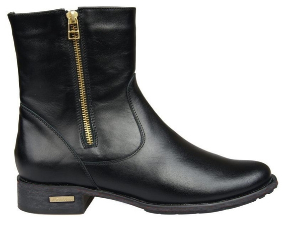 Dámská obuv Přírodní kožené boty Black 811 ElitaBut