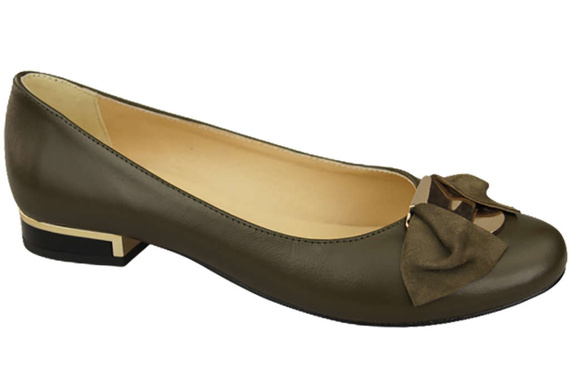 Dámské baletní boty Natural Leather Olive 894 ElitaBut