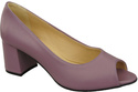 Dámská obuv PEEP TOE Fialová přírodní kůže s potaženým podpatkem 192 ElitaBut