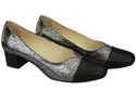 Dámská obuv Lodičky z přírodní kůže 164 Black - Silver ElitaBut