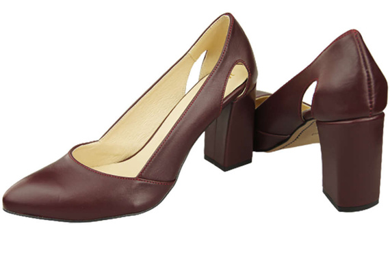 Dámská obuv Maroon Natural Leather pumps 184 ElitaBut