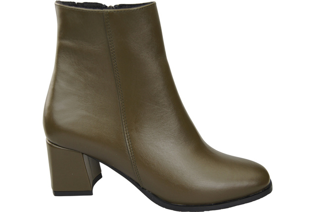 Dámské boty Olive leather for winter 214 Z ElitaBut