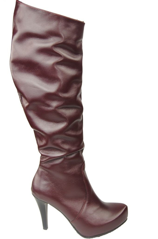 Dámské boty na platformě Přírodní kůže Maroon 120 ElitaBut