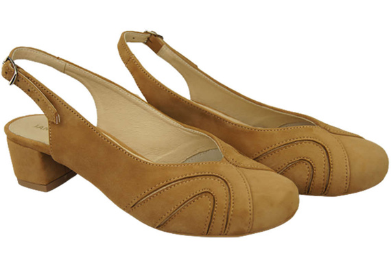 Dámská obuv Přírodní semišové sandály Červená 842 Z ElitaBut