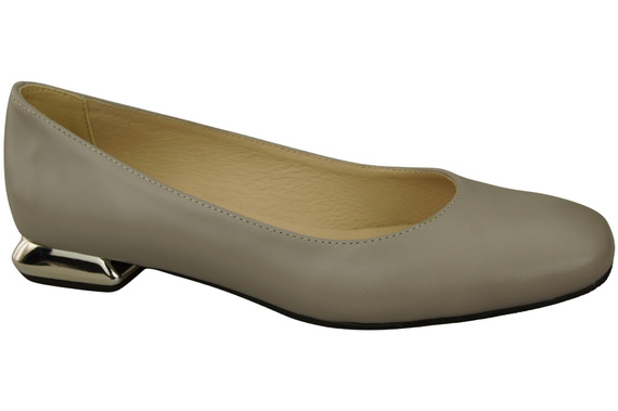 Dámská obuv Dýně Světlé Ash Ozdobný podpatek Přírodní kůže 209 ElitaBut