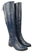 Dámské boty Navy blue Musketeers svršky nad kolena Natural leather 121 ElitaBut