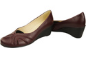 Dámské kožené boty z přírodní kůže Maroon pumps 828 ElitaBut