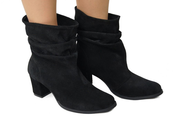 Dámská obuv Přírodní kožené boty Black 986 ElitaBut