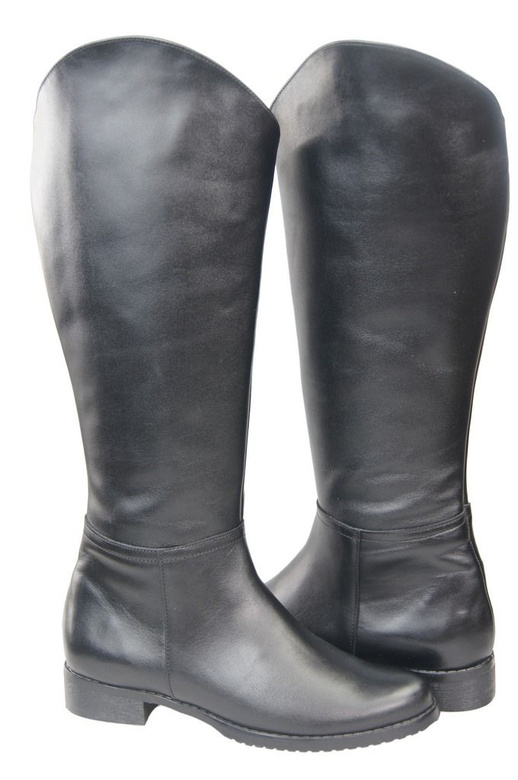 Obuv Dámské kozačky Přírodní kůže124 Černá ElitaBut