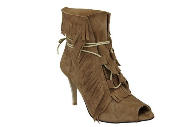 Dámská obuv Dámské lodičky s vysokou špičkou ze semišové kůže Cappuccino 964 ElitaBut