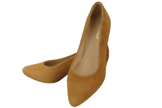 Dámská obuv červená semišová přírodní kůže s ozdobným podpatkem 158 s ElitaBut