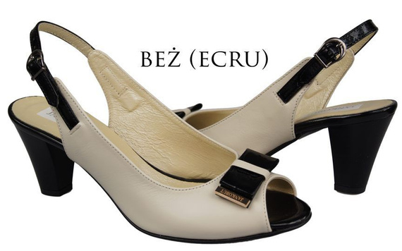 Dámská obuv Přírodní kůže Sandály Béžová 843 N ElitaBut