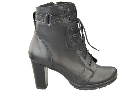 Dámská obuv Přírodní kožené boty Black 1012 ElitaBut