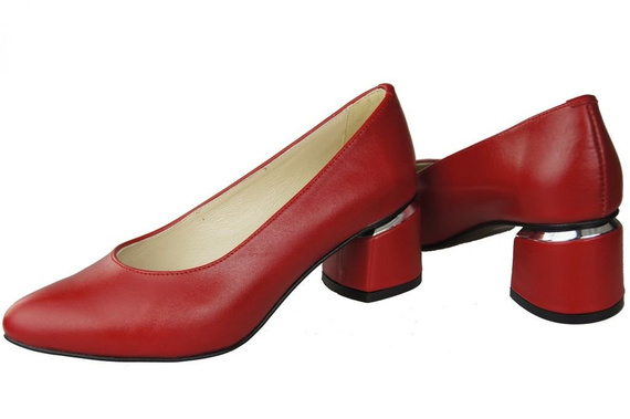 Dámská obuv Červené lodičky Přírodní kůže 143 ElitaBut