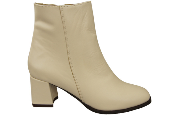 Dámské boty Beige for Zimní přírodní kůže 214 Z ElitaBut