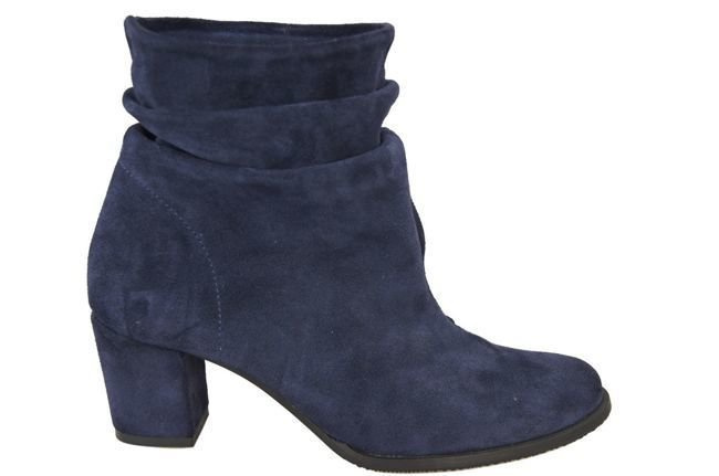 Dámská obuv Přírodní kožené kozačky Námořnická modrá 986 ElitaBut