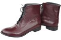 Dámské boty Maroon Jaro/podzim přírodní kůže 155 L ElitaBut