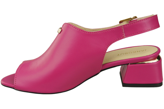 Dámská obuv Fialové sandály se zlatou přezkou Přírodní kůže 198 ElitaBut