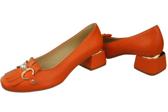 Dámská obuv Orange Tassel Embellished pumps Přírodní kůže 195 ElitaBut
