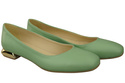 Dámská plochá obuv Mint pumps Ornamental heel Natural leather 209 ElitaBut