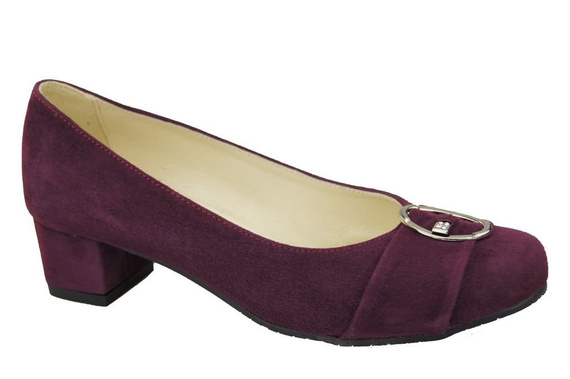 Dámská obuv Maroon Natural Suede Leather pumps 135 ElitaBut