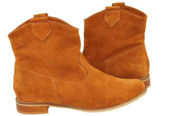 Obuv Dámské červené boty Jaro / Podzim přírodní kůže velur 132 L ElitaBut