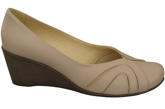 Cappuccino Light Dámské kožené boty Natural 828 ElitaBut