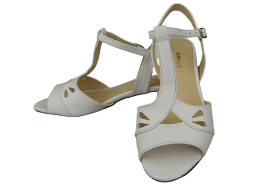 Dámská obuv Sandály White Natural Leather 169 ElitaBut