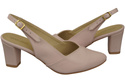 Dámská obuv Powder Pink Stiletto Sandály Natural Leather 217 ElitaBut