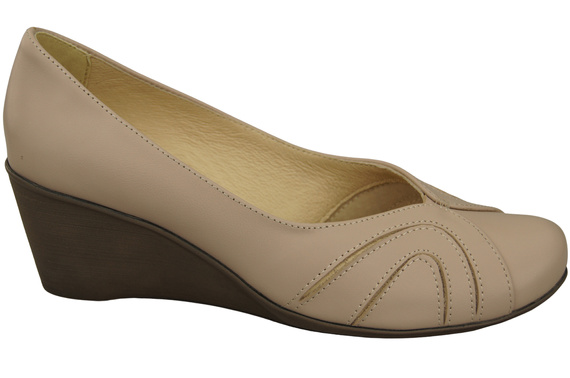 Cappuccino Light Dámské kožené boty Natural 828 ElitaBut