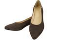 Pohodlné dámské boty Chocolate Natural Suede Leather 220 od ElitaBut