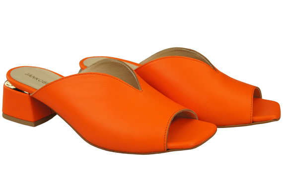 Dámská obuv Orange Heeled Flip Flops Natural Leather 210 ElitaBut