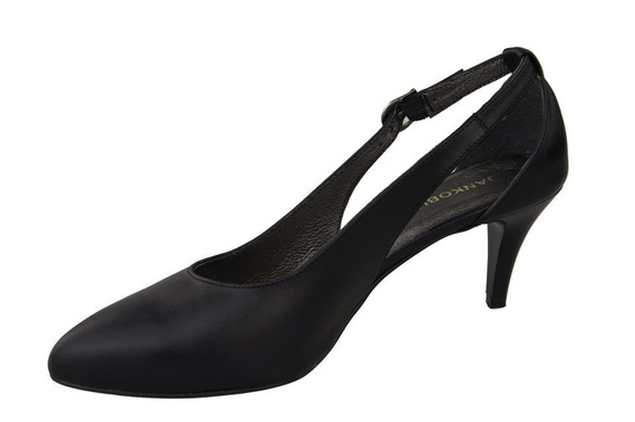 Dámská obuv Sandály Nízký podpatek Kožený černý 973 ElitaBut