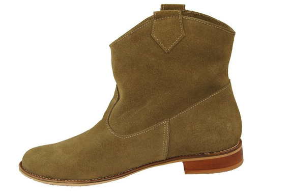 Obuv Dámské kozačky Olive Jaro / podzim přírodní kůže velur 132 L ElitaBut