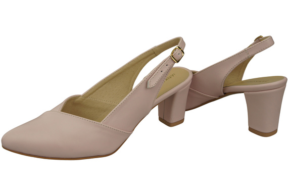 Dámská obuv Powder Pink Stiletto Sandály Natural Leather 217 ElitaBut