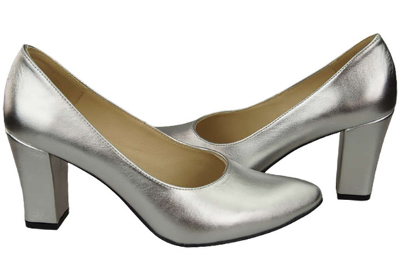 Dámská obuv Silver Natural Leather pumps 170 ElitaBut