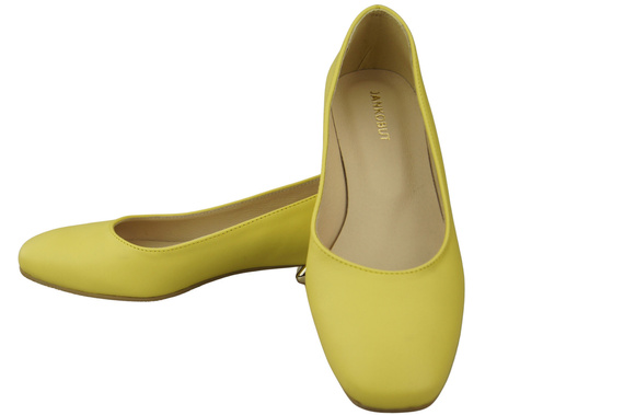 Ploché dámské boty Lemon pumps Ornamental heel Natural leather 209 ElitaBut